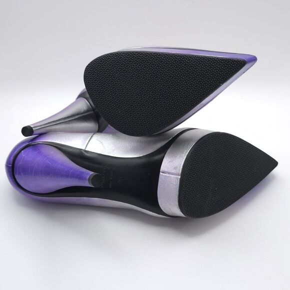 TOM FORD Size EU 39 Ombré Cone Heel Platform Pumps Cone Silver Mauve Women’s - Picture 16 of 16